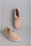 Seç Z083 Genuine Leather Comfort Women's Shoes Beige - 4
