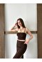 Suit-Side Shiring Detail, Lined, Long Skirt. Thin Straps, Side Shiring Crop Bluz. - 6