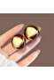 Burgundy Enameled Cream Stone Vintage Earrings - 2