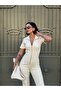 Long Washed Denim Jumpsuit - 6