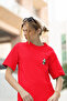 Panda Printed Women's Crew Neck Cotton Oversize Short Sleeve T-Shirt
