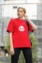 Panda Printed Women's Crew Neck Cotton Oversize Short Sleeve T-Shirt - 3