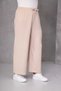 Women's Large Size Wrinkled Fabric Loose Wide Leg Elastic Waist Trousers - 4