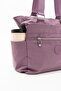 Women's Multi-Eye Useful Water Resistant Satin Fabric Dark Purple Color Hand and Shoulder Bag - 3