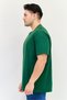 Men Crew Neck Short Sleeves Plain T-Shirt, Green - 4