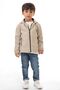 Sports Boy's Stone Lined Water and Windproof Hooded Double Zipper Raincoat - 2