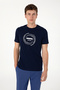 Men's Regular Fit Crew Neck Navy Blue T-Shirt 50300261-Vr033