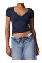 Womens Crop Top Short Sleeves