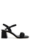 Women's Leather Black Leather Heeled Shoes