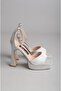 حذاء SEÇ 8188 PLATFORM EVENING (الكعب: 12 سم المنصة: 2.5 سم) فضي - 3