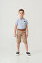 Boy / shirt Collar Bow Tie Set/oxford Shirt - Shorts / Belt Men's Set
