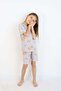 Girl's Cotton Combed Fabric Pajamas Set with Shorts - 2