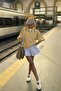 Balloon Cut Mini Design Skirt Gray - 3