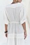 Trieste Lace Detail Ecru Long Dress - 8