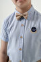Boy / shirt Collar Bow Tie Set/oxford Shirt - Shorts / Belt Men's Set - 6