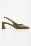 Women's Vinte Oil Green Skin Blunt Toe Stiletto - 3