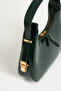 Women's Patent Leather Baguette Cherry Bag Zipper Closure Cherry Bag Special Strap Detailed Handle Bag - 3
