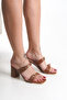 Women's Special Design Thick Heeled Double Banded Buckle Daily Heeled Slippers - 6