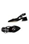Black Tulle Classic Low Heel Women's Shoes - 6