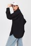 Μαύρο Oversize Basic Μακρύ Πουκάμισο 4664A - 6