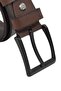 Brown Genuine Leather Model with Stitched Center 4.5 Cm. Widened Sports Belt - 509-61 - 5