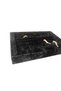 Domestic Production Small Size Suede Fabric Black Color 22.5/14.5 Cm Roll Drawer Ring Stand - 4