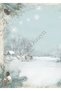 Kuromi54 20Pcs Snowy House Pine Christmas Scenic A4 Cute Event Letter Paper Illustrated A4