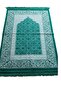 سجادة صلاة مخملية منقوشة - أخضر نعناعي
