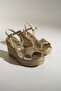 Genuine Leather Wedge Heel Sandals from Size 33 to Size 45