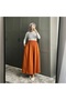Number 10 Fashion Women's Taba Waist Elastic Poplin Flared Skirt with Pockets 10Nmr180 - 2