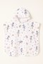 Organic Cotton Muslin Hooded Poncho Beach Sea Bath Children Baby Poncho - 3