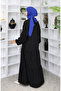 Embroidered Half Button Dress 0059-04 Black - 5