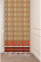 Authentic, Anatolian, Ethnic Patterned Special Design Digital Printed (Single Wing) Modern Stylish Background Curtain
