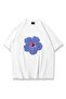 Women's Purple Hibiscus Tshirt White