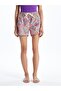 Patterned Women's Swim Shorts with Elastic Waist (S4) - 3