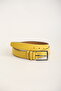 3.5 cm Yellow Genuine Leather Belt