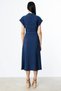 Buttoned Front Maxi Dress with Belt Navy Blue 05080 - 3