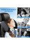 Foldable Adjustable Artificial Leather Car Pillow Auto Travel Pillow Car Neck Collar Auto Pillow - 8