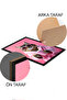 طاولة قطعة واحدة بإطار أسود مطبوعة MDF مقاس 48 × 33 سم - موديل 17 - 2