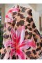 Leopard Floral Look Pompom Pareo Beach Skirt - 3