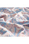 Lahor Blue - Fuchsia Double Cotton Percale Duvet Cover Set - 4