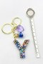 Colorful Evil Eye Beaded Letter Y Keychain, Handmade Gift Bag Ornament - 5