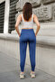Scuba Diver Jogger Sweatpants High Waist Wide Belt Leg Pleat Detailed - 2