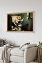 One Piece Wooden Frame Look Dog Printed Mdf 48X33 cm Painting - Model 24