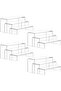 Large Acrylic Risers, Clear Rectangular Showcase Collectibles Display Shelf- 4Set