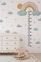 Rainbow Sun Cloud and Stars Themed Height Meter Height Chart Sticker Set in Soft Colors Children - 3