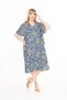 Women's Large Size Summer Woven Short Sleeve Short Length Dress Dress - 2