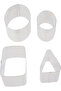 Chef Food Shaping Moulds, Silver, Stainless Steel, 3 Pcs Set