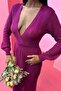 Plum Deep Neckline Knitwear Dress 2856 - 6