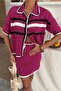 Shirt Collar Skirted Knitwear Suit 10102 - 7